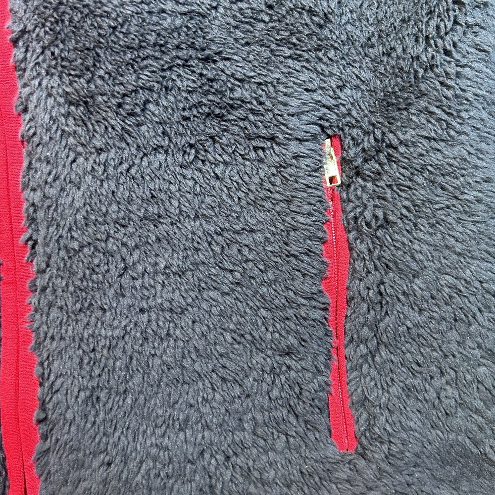 Tommy Hilfiger Sherpa Fleece Vest Women's Small Navy Red Full Zip Logo Pockets - Picture 12 of 14
